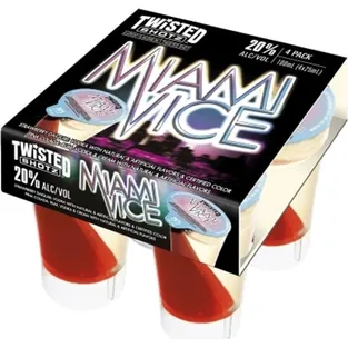 Twisted Shotz Miami Vice Strawberry Daquiri & Pina Colada Shot