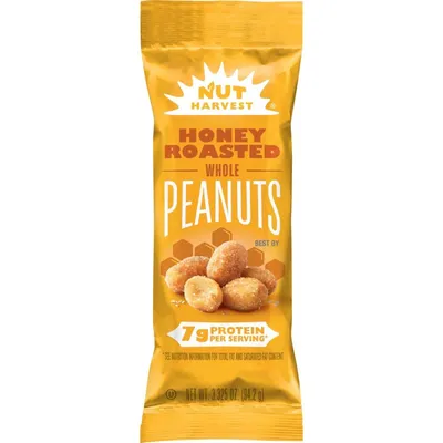 Nut Harvest Honey Roasted Whole Peanuts 3.325 oz Bag