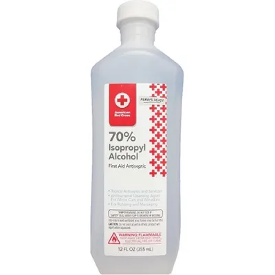 Alcohol #782 70% Isopropyl American Red Cross 12 Pack 12oz Bottles