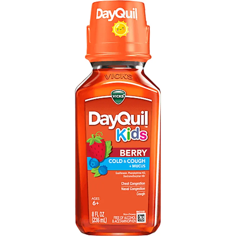 Vicks Cold & Cough + Mucus, Berry, Kids, Ages 6+ view 1