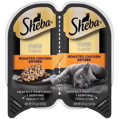 Sheba Roasted Chicken Entree in Gravy Wet Cat Food 1.32 oz
