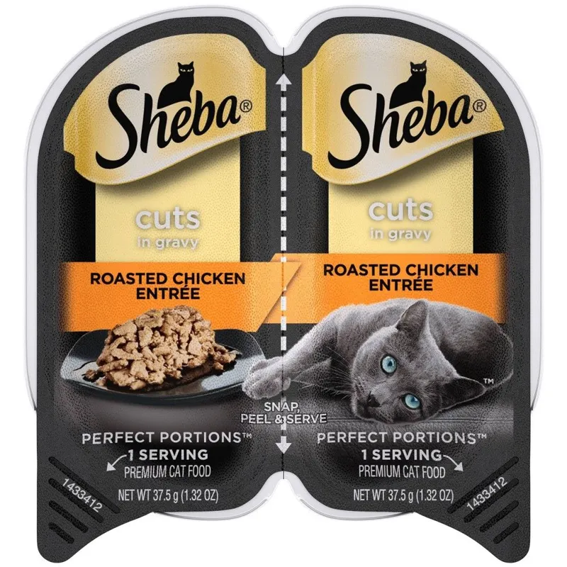 Sheba Roasted Chicken Entree in Gravy Wet Cat Food view 1