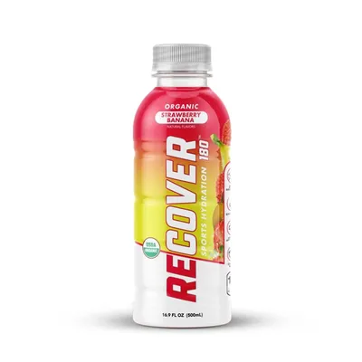 Recover 180 Organic Sports Hydration Strawberry Banana 16.9 oz Bottle