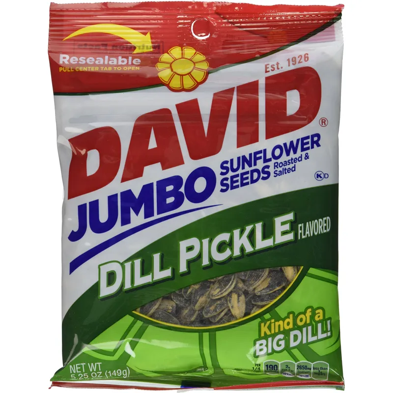 David Dill Pickle Salted & Roasted Jumbo Sunflower Seeds view 1