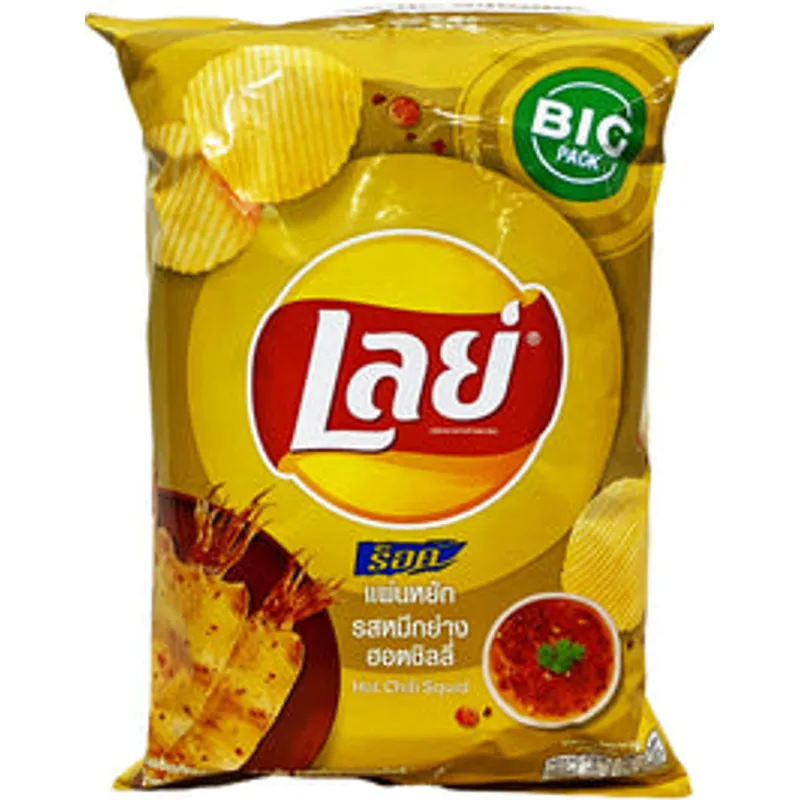 Se Snacks Lays Potato Chips Hot Chili Squid Flavor view 1