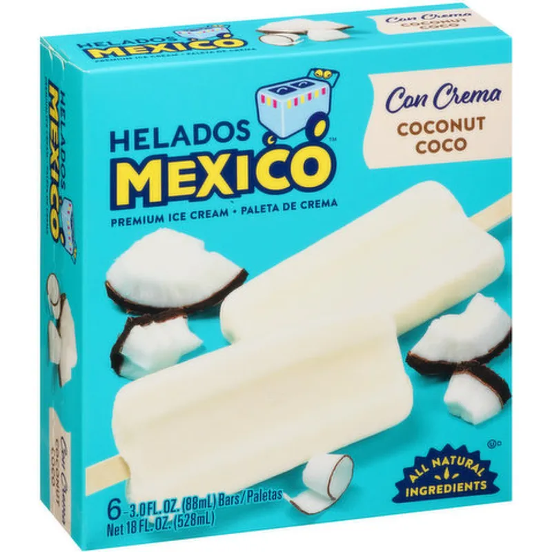 Helados Mexico Coco-Coconut Premium Ice Cream Bars view 1