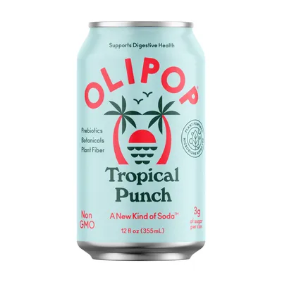 Olipop Tropical Punch Soda 12 oz