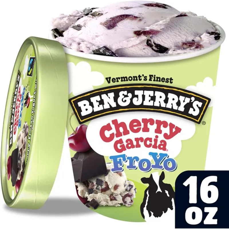 Ben & Jerry's Cherry Garcia Frozen Yogurt Ice Cream view 1
