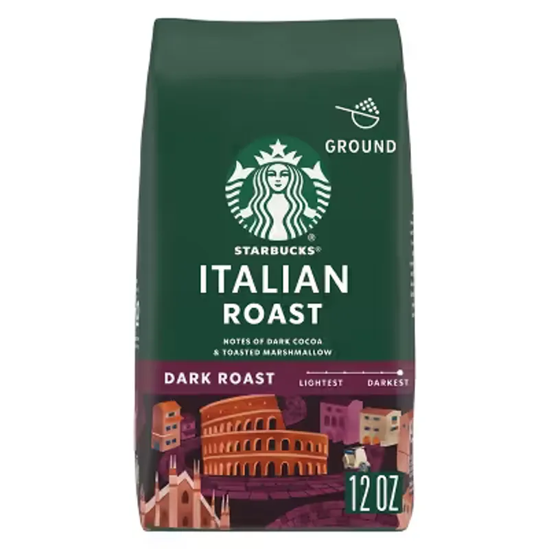 Starbucks Italian Roast Dark Roast Ground Coffee Bag view 1