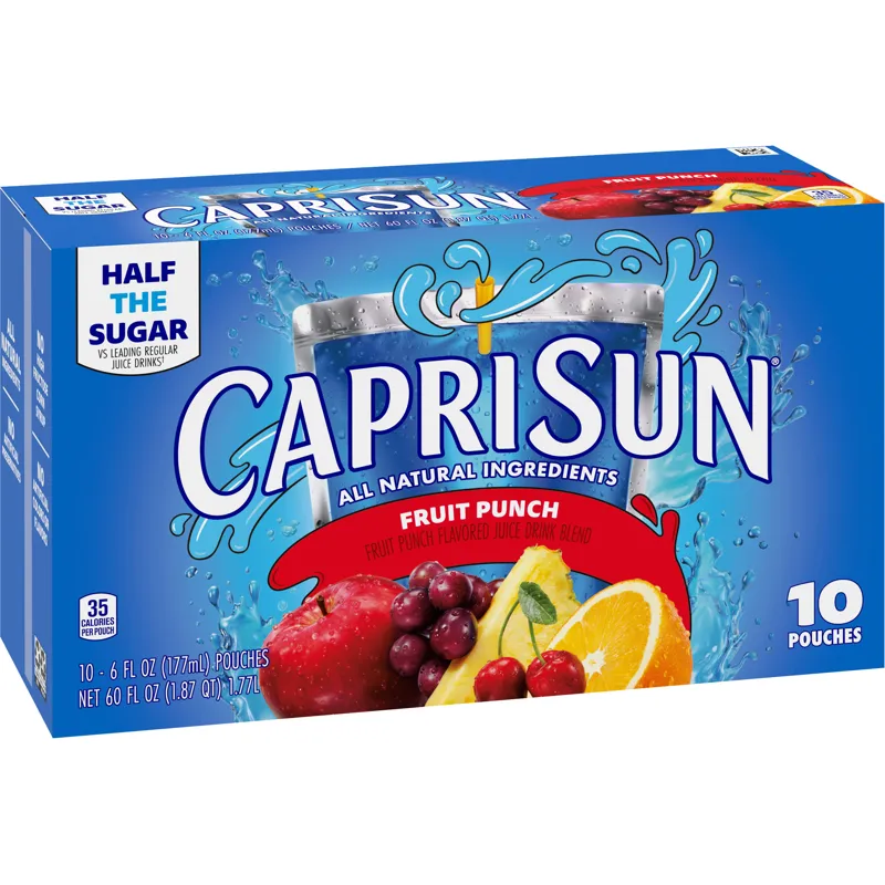 Capri Sun Flavored Juice Drink Blend Fruit Punch Box view 1