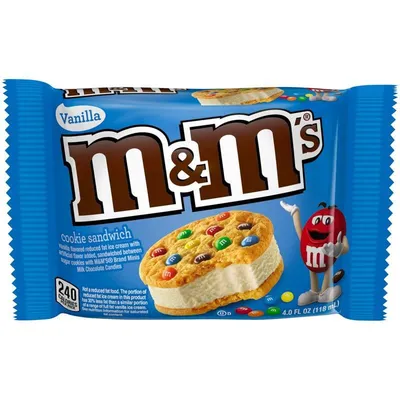 M&M's Cookies and Cream Ice Cream Cookie Sandwich 3.5 oz