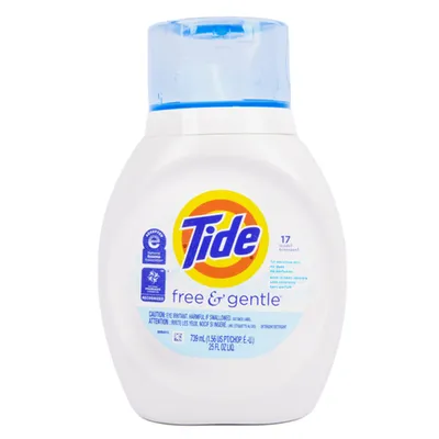 Tide Free & Gentle Liquid Laundry Detergent 25 oz Bottle