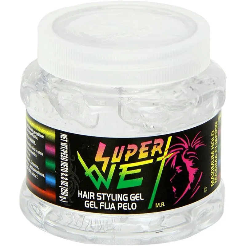 Super Wet Hair Styling Gel Transparent Jar view 1