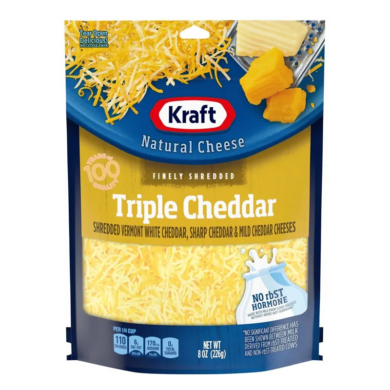Kraft Triple Cheddar Finely Shredded Cheese Bag view 1