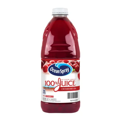 Ocean Spray 100% Cranberry Juice 96 oz 2 Pack