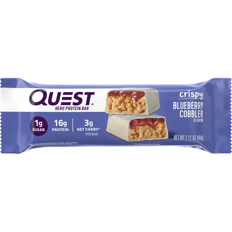 Quest Nutrition Hero Blueberry Cobbler Protein Bar view 1