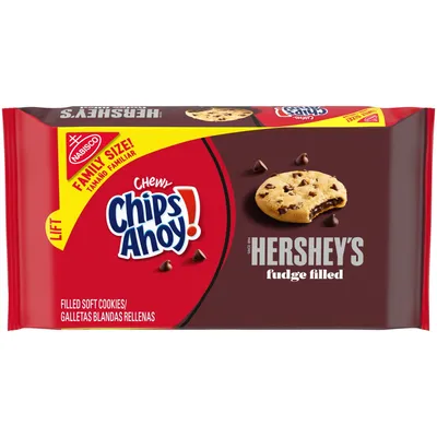 Chips Ahoy Chewy Hershey's Fudge Filled Cookies Family Size 14.85 oz