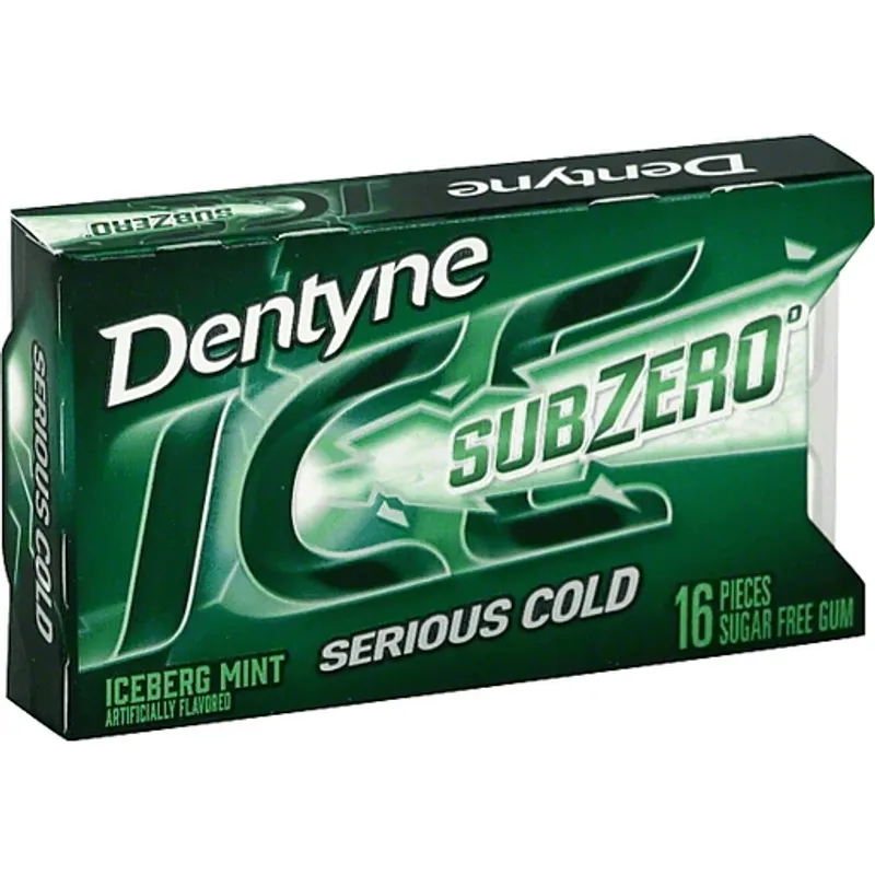 Dentyne Subzero Sugar Free Gum Serious Cold - Iceberg Mint view 1