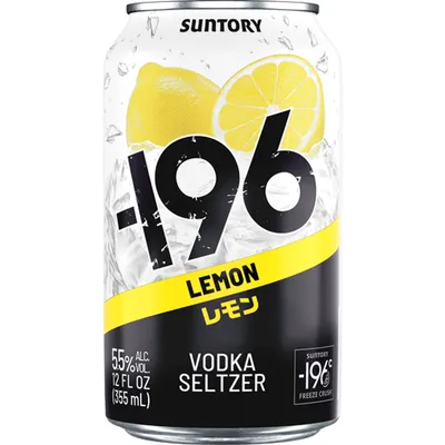 Suntory 196 Lemon Vodka Seltzer 12 oz can