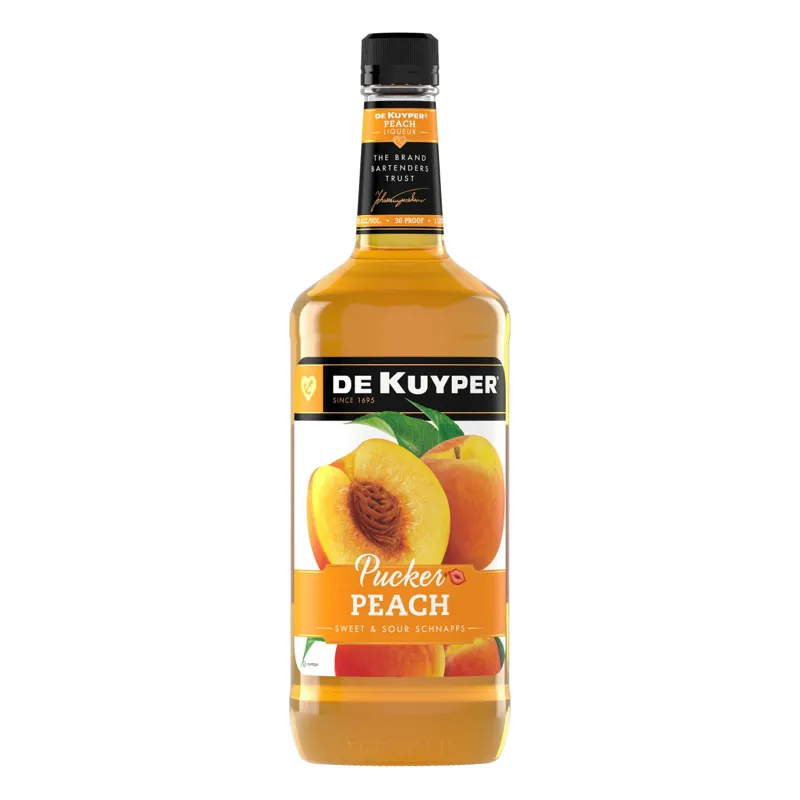 DeKuyper Peach Pucker Peach Schnapps Liqueur view 1