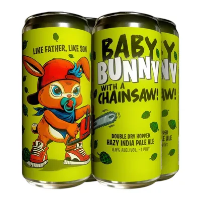 Paperback Brewing Baby Bunny With a Chainsaw Hazy India Pale Ale 4 Pack 16oz cans