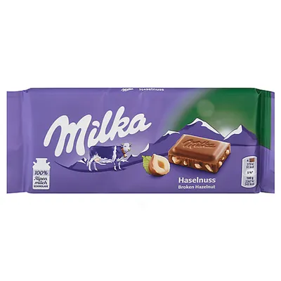 Milka Milk Chocolate with Whole Hazelnuts 100 g