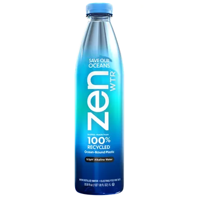 Zen Wtr Alkaline Water, Vapor Distilled, 9.5 pH 33.8 Fl Oz Bottle