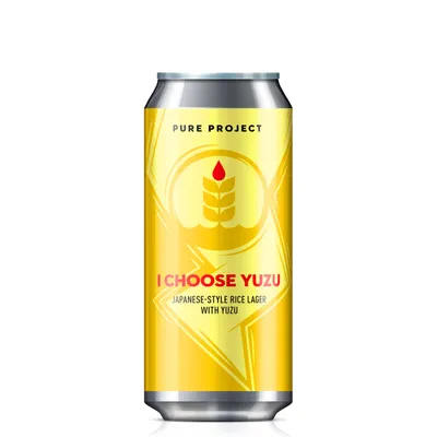 Pure Project I Choose Yuzu Rice Lager 4 Pack 16 oz Cans