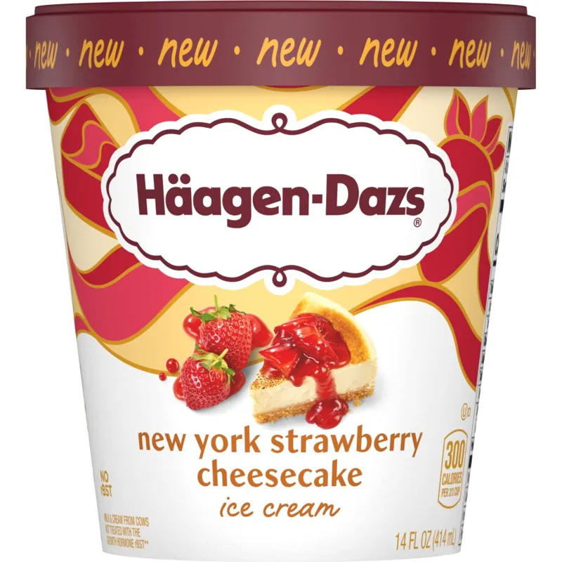 Haagen-Dazs York Strawberry Cheesecake Ice Cream view 1
