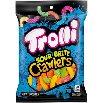 Trolli Sour Brite Crawlers Fruit Punch 5 oz Bag