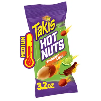 Takis Hot Nuts Smokin' Lime 3.2 oz Bag
