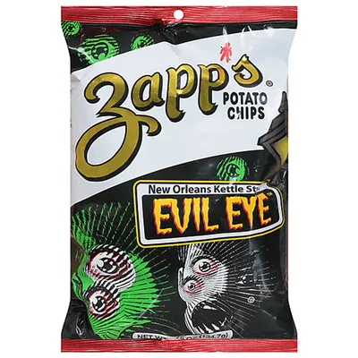 Zapp's Evil Eye New Orleans Kettle Style Potato Chips 4.75 oz Bag