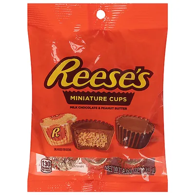 Reese's Miniature Cups Milk Chocolate Peanut Butter 4.65 oz
