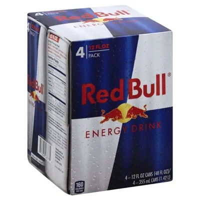 Red Bull Energy Drink 4 Pack 12 oz Cans