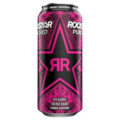 Rockstar Punched Berry Sangria Energy Drink 16 oz Can