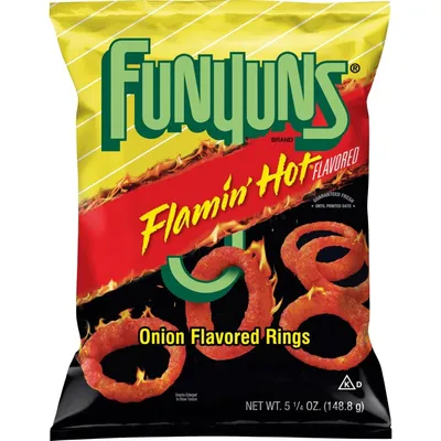 Funyuns Flamin' Hot Onion Flavored Rings 5.25 oz Bag