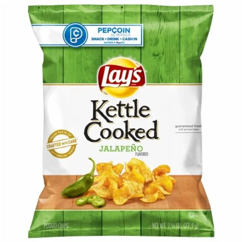 Lay's Kettle Cooked Jalapeno Potato Chips view 1