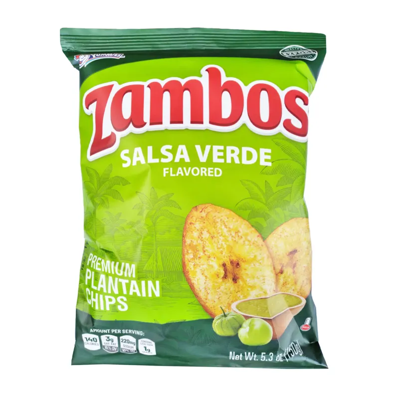 Zambos Salsa Verde Plantain Chips view 1