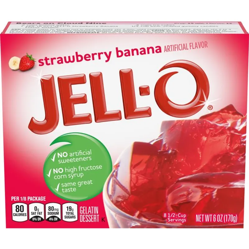 Jell-O Strawberry Banana Gelatin Mix view 1