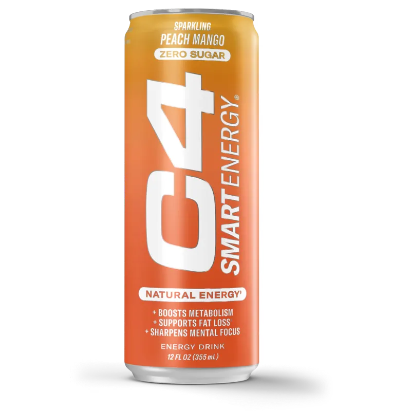 C4 Energy Drink, Zero Sugar, Peach Mango, Sparkling view 1