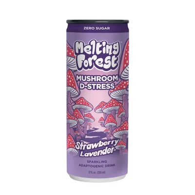Melting Forest D-Stress Mushroom Strawberry Lavender 12 oz Can