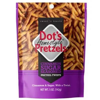 Dot's Homestyle Pretzels Cinnamon Sugar 5 oz Bag
