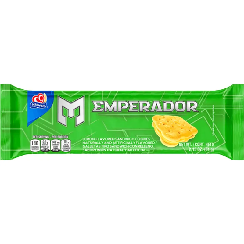 Gamesa Emperador Lime Flavor Sandwich Cookies view 1