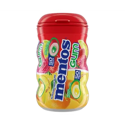 Mentos Sugar Free Red Fruit Lime & Tropical Gum 0.27ct Bottle 0.27ct