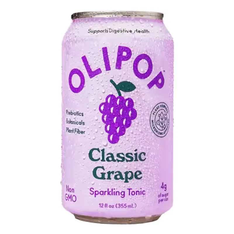 Olipop Classic Grape Prebiotic Soda view 1