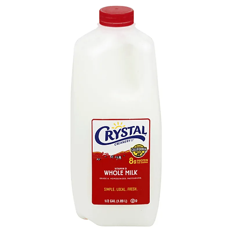 Crystal Creamery Whole Milk Jug view 1