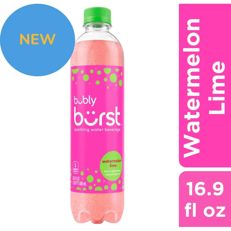 Bubly Burst Sparkling Water Beverage Watermelon Lime view 1