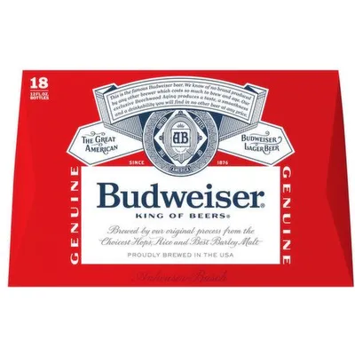 Budweiser 18 Pack 12 oz Bottles