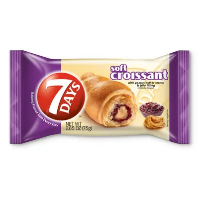 7 Days Soft Croissant Peanut Butter & Jelly 2.65 oz Bag