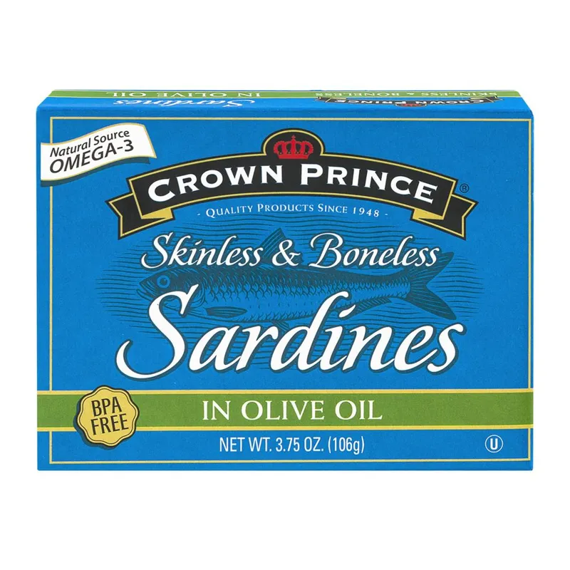 Crown Prince Skinless & Boneless Sardines in Olive Oil view 1